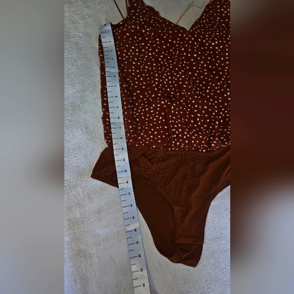 Orange polkadot halter bodysuit Escape by Blu Pepper NWT - Picture 4 of 8